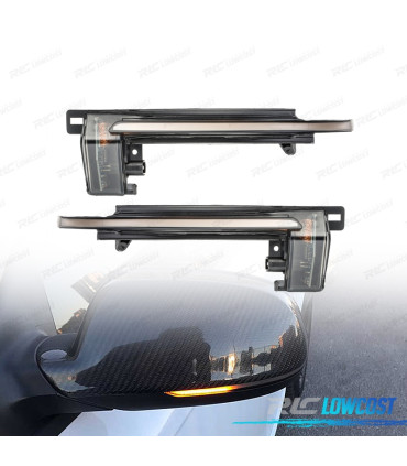CLIGNOTANTS LED DYNAMIQUES RÉTROVISEURS AUDI A3 A4 A5 A6 Q3 NOIR FUMÉ