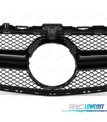 GRILLE MERCEDES W205 14-18 LOOK AMG C63 CAMÉRA NOIR BRILLANT