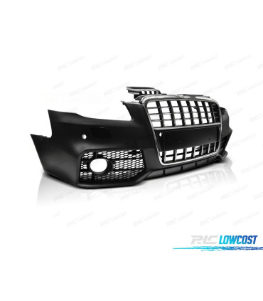 PARE-CHOCS AVANT AUDI A4 B7 04-08 LOOK S LINE CHROME NOIR PDC SRA