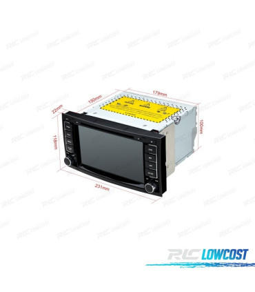 AUTORADIO 7" ANDROID 12 OCTA-CORE MULTIMÉDIA DVD GPS POUR VOLKSWAGEN VW TOUAREG MULTIVAN TRANSPORTER