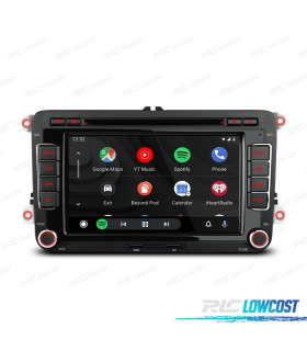 AUTORADIO GPS ANDROID 13 VOLKSWAGEN VW POUR SEAT SKODA TOURAN 7" USB GPS TACTIL HD