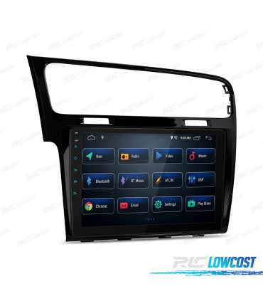 AUTORADIO GPS 10" TACTILE POUR VOLKSWAGEN VW GOLF VII ANDROID 12 HDMI CANBUS BLUETOOTH FULL RCA