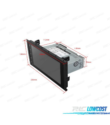 AUTORADIO 8" GPS ANDROID 12 POUR AUDI A4 B6 B7 00-08 SEAT EXEO 08-12