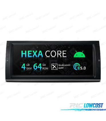 AUTORADIO GPS ANDROID 12 10.25" OCTA CORE BMW X5 E53 99-06