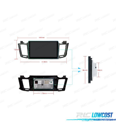 AUTORADIO GPS ANDROID 12 POUR TOYOTA RAV4 13-17
