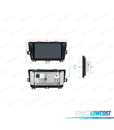 AUTORADIO GPS ANDROID 10 POUR TOYOTA PRIUS 09-13