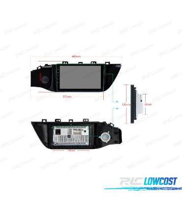 AUTORADIO GPS ANDROID 10 POUR KIA RIO 4 16-18