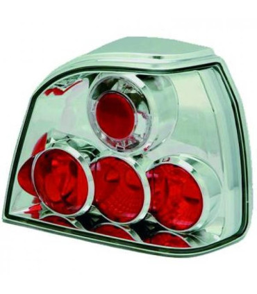 FEUX ARRIÈRE VOLKSWAGEN VW GOLF 3 91-97 FOND CHROMÉ LEX