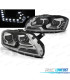 PHARES VOLKSWAGEN VW PASSAT B7 10-14 FEUX DIURNES FOND NOIR H7+H7