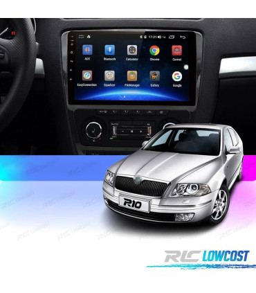 AUTORADIO ANDROID 10 GPS 10" POUR SKODA OCTAVIA 208-2013 USB TACTIL HD