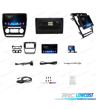 AUTORADIO ANDROID 10 GPS 10" POUR SKODA OCTAVIA 208-2013 USB TACTIL HD