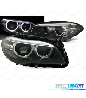 PHARES BMW F10 F11 10-13 XENON ANGEL EYES LED FOND NOIR