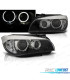 PHARES BMW X1 E84 09- ANGEL EYES LED FOND NOIR