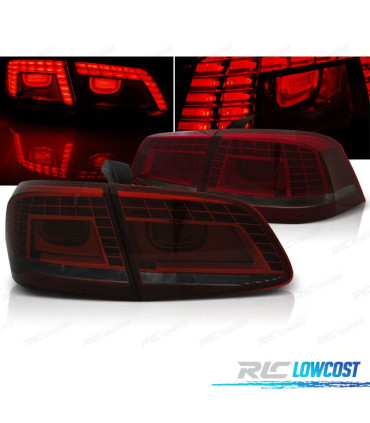 FEUX ARRIÈRE VOLKSWAGEN VW PASSAT 10-14 LED ROUGE FUMÉ