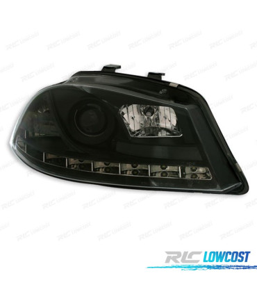 PHARES SEAT IBIZA CORDOBA 6L 02-08 DAYLIGHT LED FOND NOIR