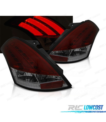 FEUX ARRIÈRE SUZUKI SWIFT V 10-17 NEW LED BAR ROUGE FUMÉ