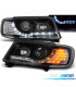 PHARES POUR AUDI 100 C4 90-94 DAYLIGHT AVEC CLIGNOTANTS LED NOIR