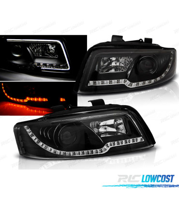 PHARES AUDI A4 00-04 LED TUBES LUMIÈRE NOIRS