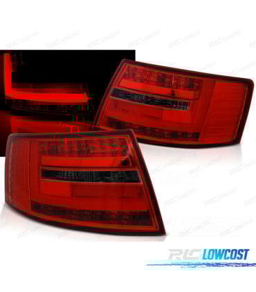 FEUX ARRIÈRE AUDI A6 C6 04-08 BERLINE LED ROUGE FUMÉ 7PIN