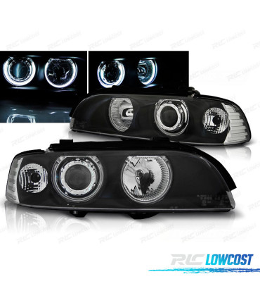 PHARES BMW E39 95-03 ANGEL EYES CCFL NOIR