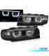 PHARES POUR BMW E38 94-01 ANGEL EYES LED NOIR