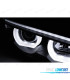 PHARES POUR BMW E38 94-01 ANGEL EYES LED NOIR