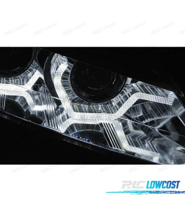 PHARES BMW Z4 E89 09-13 YEUX ANGEL LED DYNAMIQUES CHROMÉS XÉNON