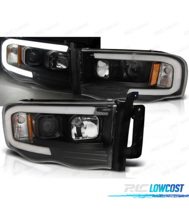 PHARES DODGE RAM 02-06 TUBE LED NOIR