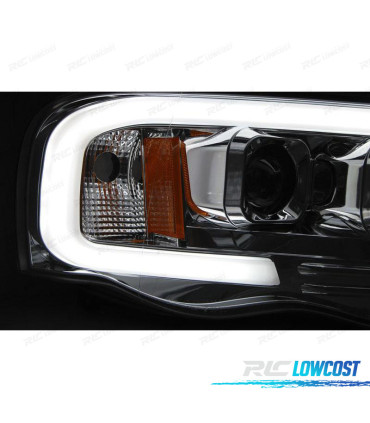 PHARES POUR DODGE RAM 02-06 TUBE LED CHROMÉ