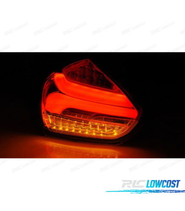FEUX ARRIÈRE POUR FORD FOCUS MK3 15-18 FULL LED DYNAMIQUES NOIR ROUGE