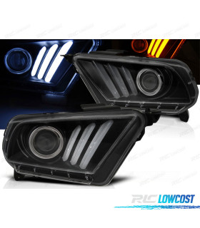PHARES FORD MUSTANG 10-14 LED DYNAMIQUES NOIR