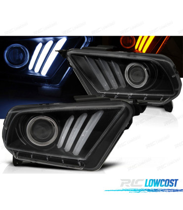 PHARES FORD MUSTANG 10-14 LED DYNAMIQUES NOIR