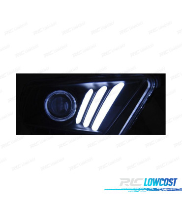 PHARES FORD MUSTANG 10-14 LED DYNAMIQUES CHROMÉS