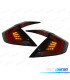 FEUX ARRIÈRE POUR HONDA CIVIC MK10 LIMOUSINE FC FK 16- FULL LED NOIR ROUGE
