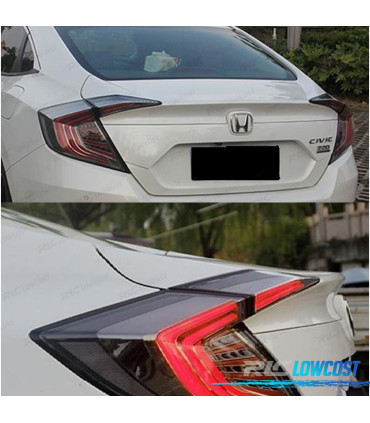 FEUX ARRIÈRE POUR HONDA CIVIC MK10 LIMOUSINE FC FK 16- FULL LED NOIR ROUGE