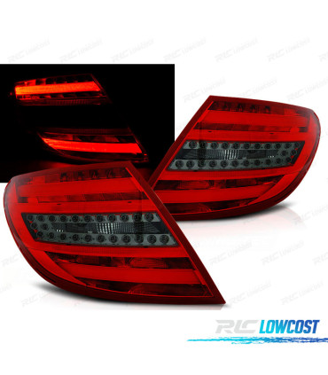 FEUX ARRIÈRE MERCEDES CLASSE C W204 07-11 LED ROUGE FUMÉ