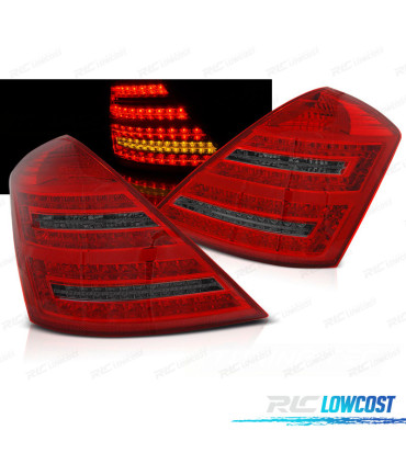 FEUX ARRIÈRE MERCEDES W221 05-09 LED DYNAMIQUES ROUGE FUMÉ