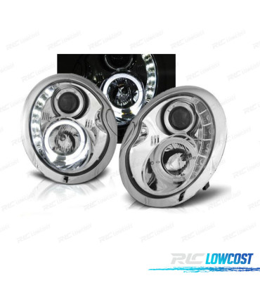 PHARES MINI COOPER R50 R52 R53 01-06 DAYLIGHT CHROMÉ
