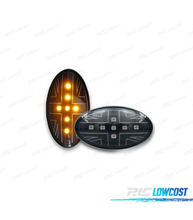 CLIGNOTANTS LATÉRAUX POUR MINI R50 R52 R53 01-06 LED NOIR