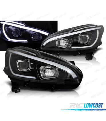 PHARES PEUGEOT 208 12-15 TUBE LIGHT LED NOIR