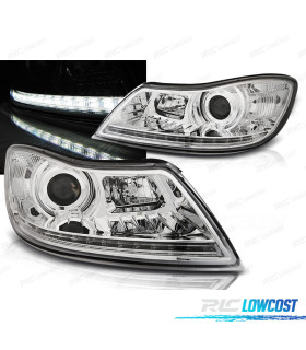 PHARES SKODA OCTAVIA 08-12 DAYLIGHT DRL CHROMÉ