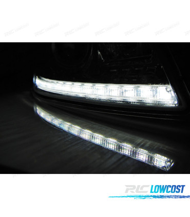 PHARES SKODA OCTAVIA 08-12 DAYLIGHT DRL CHROMÉ