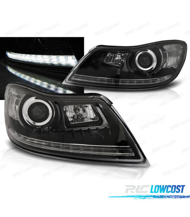 PHARES SKODA OCTAVIA 08-12 DRL LED NOIR