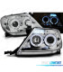 PHARES TOYOTA HILUX 05-11 LED ANGEL EYES CHROMÉ