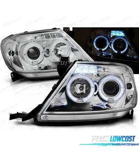 PHARES TOYOTA HILUX 05-11 LED ANGEL EYES CHROMÉ