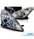 PHARES POUR TOYOTA CELICA T23 99-05 LED ANGEL EYES CHROMÉ