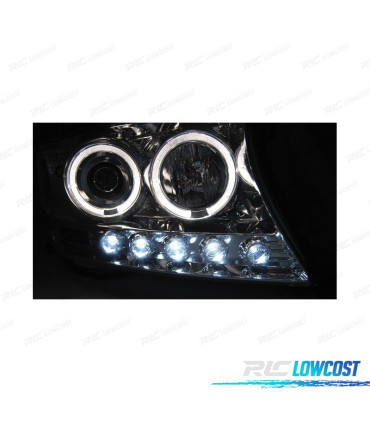 PHARES TOYOTA LAND CRUISER FJ200 07-12 ANGEL EYES CHROMÉ