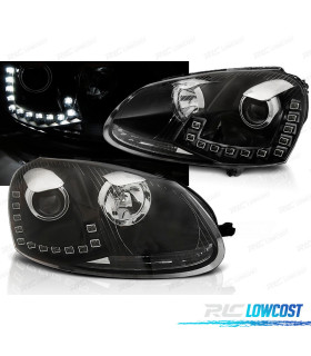 PHARES VOLKSWAGEN VW GOLF 5 03-08 DAYLIGHT TRU DRL NOIR