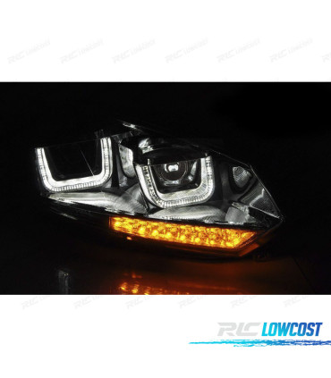 PHARES DYNAMIQUES VOLKSWAGEN VW GOLF 6 08-12 DRL LED CHROMÉ