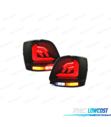 FEUX ARRIÈRE VOLKSWAGEN VW POLO 6R HATCHBACK 09-14 CARDNA NOIR FUMÉ